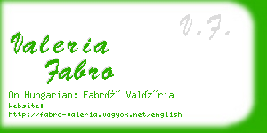 valeria fabro business card